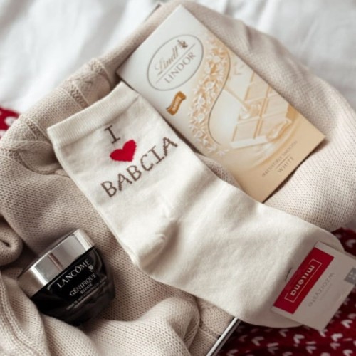 Skarpety Damskie MILENA DZIEŃ BABCI Wzorzyste