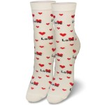 Skarpety Damskie MILENA WALENTYNKOWE Wzorzyste 