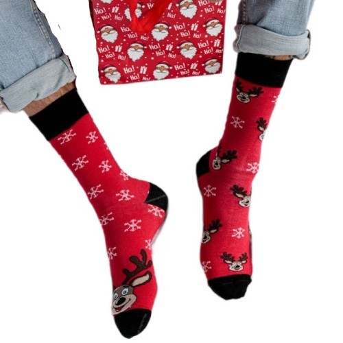 Skarpety Męskie MILENA ŚWIĄTECZNE Wzorzyste