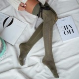 Zakolanówki Bawełniane MILENA WARKOCZ ze wstążką do wiązania