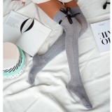 Zakolanówki Bawełniane MILENA WARKOCZ ze wstążką do wiązania