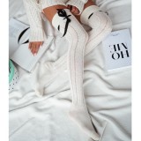 Zakolanówki Bawełniane MILENA WARKOCZ ze wstążką do wiązania