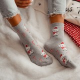 Skarpety Damskie MILENA ŚWIĄTECZNE Wzorzyste 