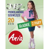 Podkolanówki Dziewczęce INEZ ANIA Gładkie 20 Den 2 pary