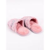 Kapcie Damskie YOCLUB Różowe Futrzane Z Kokardką