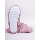Kapcie Damskie YOCLUB Różowe Futrzane Z Kokardką