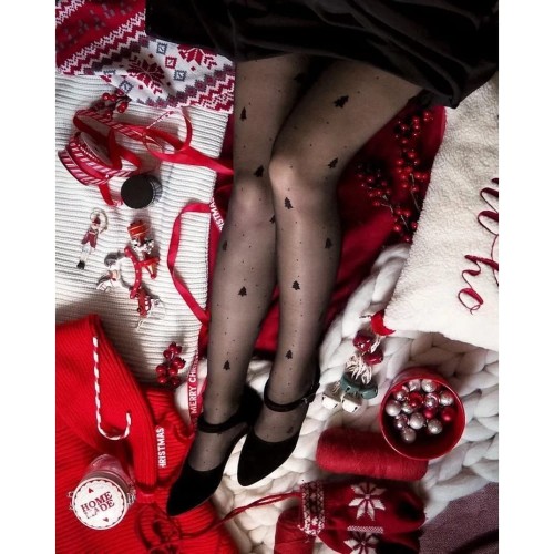 Rajstopy GABRIELLA CHRISTMAS TREES 20 Den 516