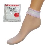 Skarpetki Dziewczęce ALEKSANDRA Elastyczne Z Falbanką 2 pary