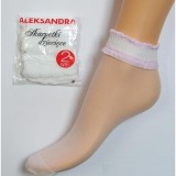 Skarpetki Dziewczęce ALEKSANDRA Elastyczne Z Falbanką 2 pary